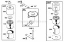 Air Cleaner Grps Diagram and Parts List for  Briggs and Stratton Engine